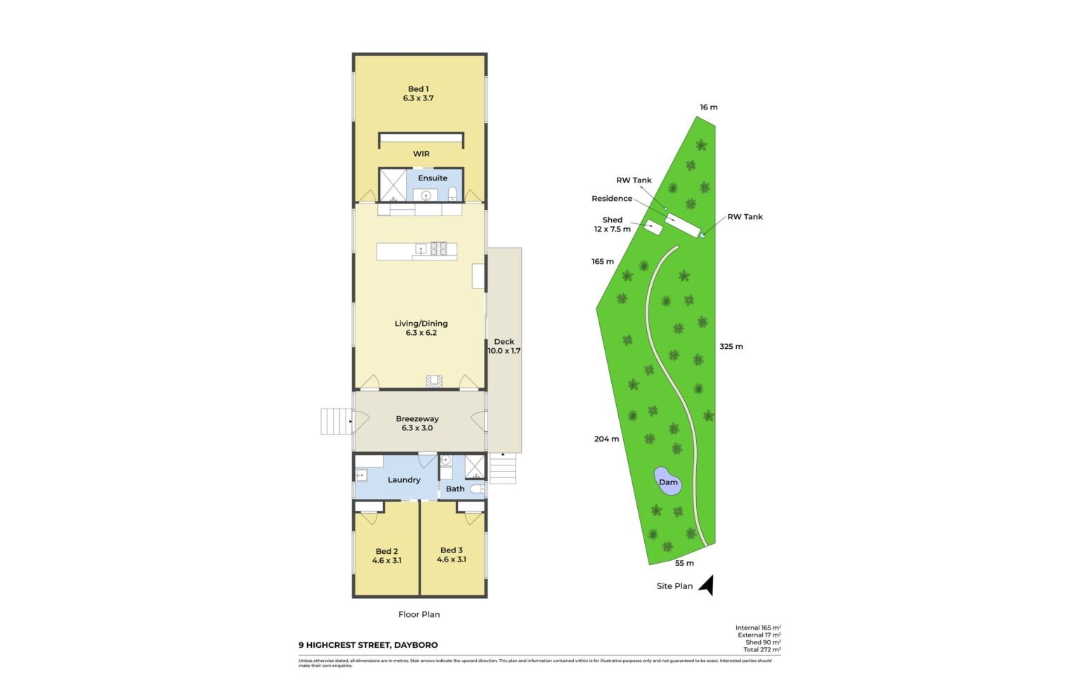 9 Highcrest Street floorplan and site plan